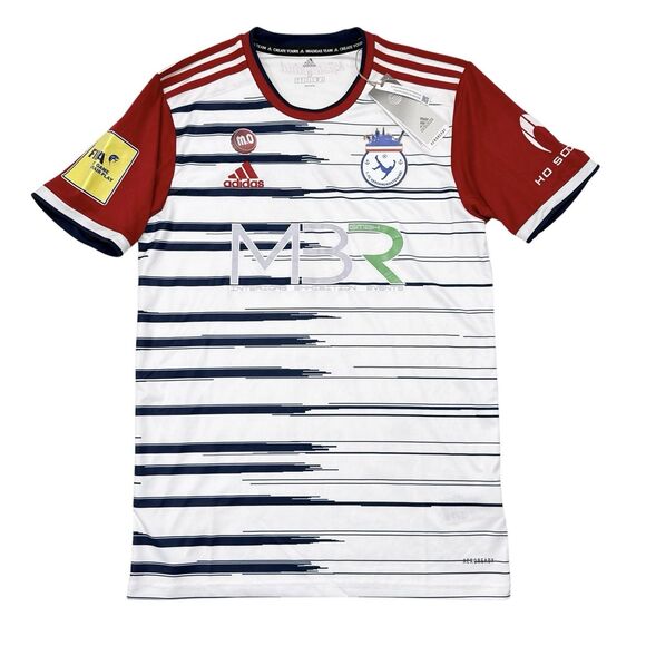 Cagliari Calcio Football Club Soccer Jersey Size Small White Red Italy NEW - Picture 1 of 13